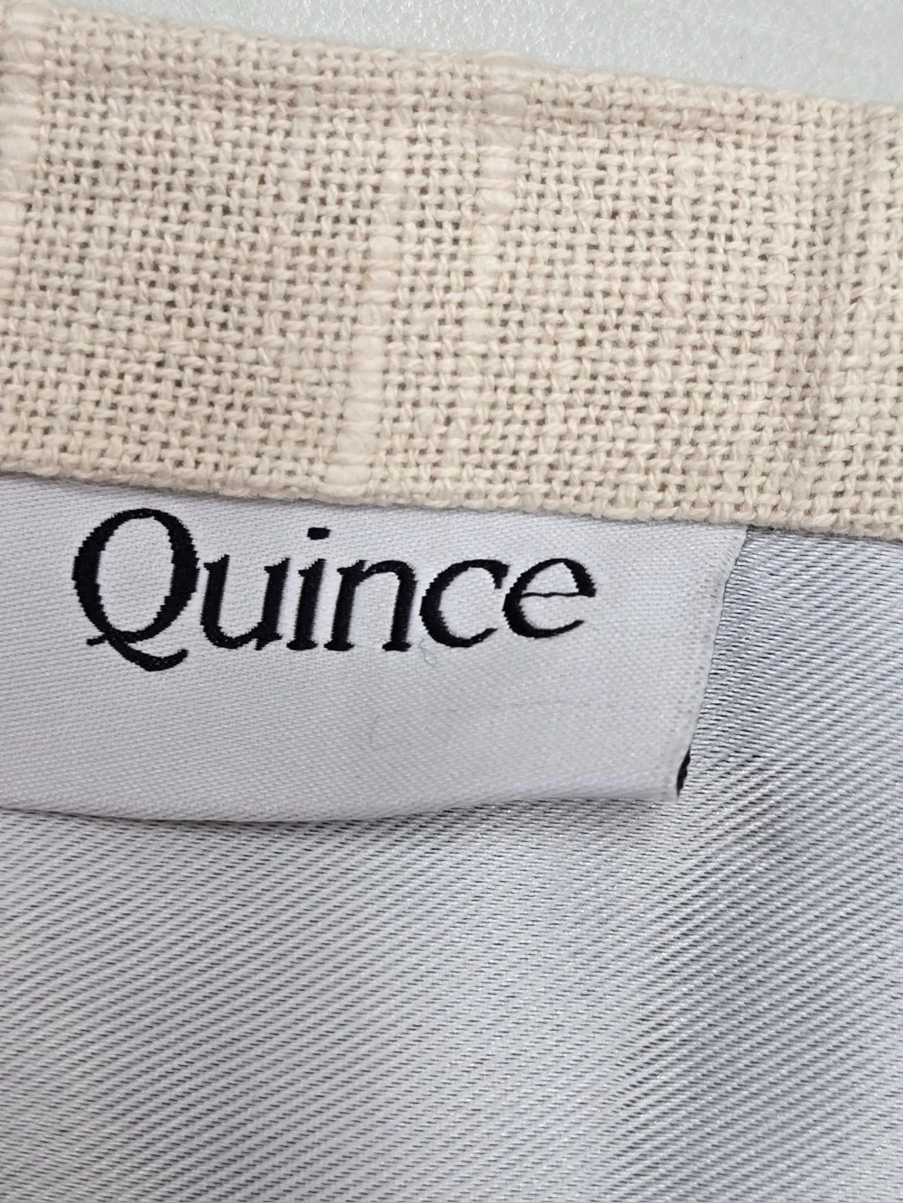 QUINCE Set Of 2 48x96 Cotton Slub Blackout Curtains Natural 0857